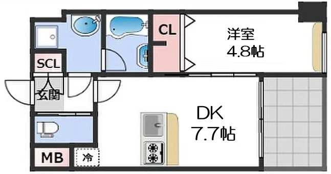 プレジオ難波ASIANの間取り写真