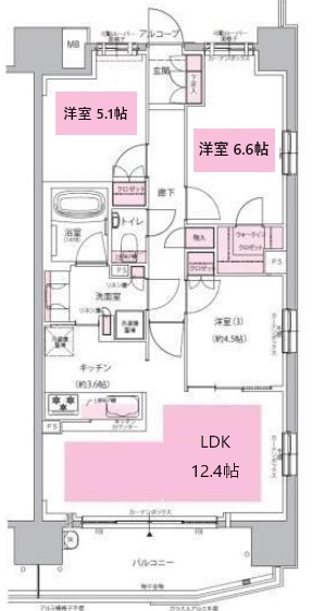 S-FORT大阪同心の間取り写真