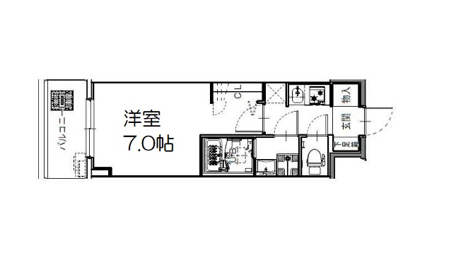S-RESIDENCE難波大国町Deuxの間取り写真
