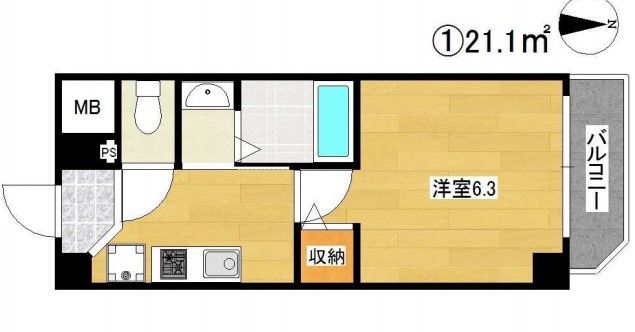 グランパシフィック桜川南の間取り写真