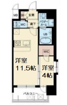 スプランディッド中之島DUEの間取り写真