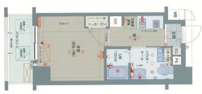 エイペックス京町堀IIの間取り写真