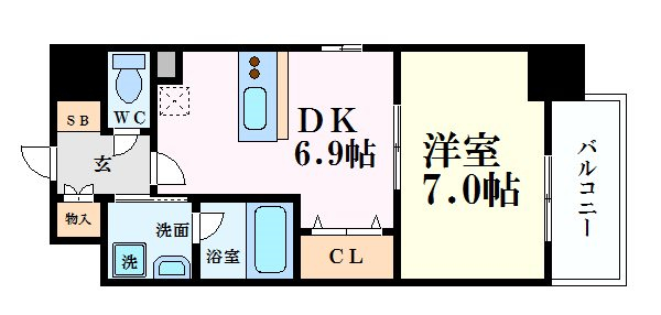 ISM谷町六丁目の間取り写真
