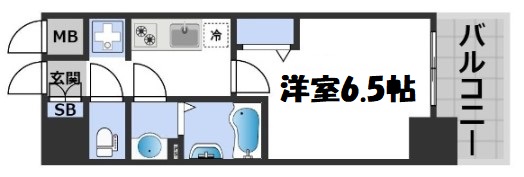 レシオスなんばVOGUEの間取り写真