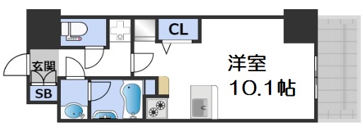 MELDIA CREST TAPP NAMBA-WESTの間取り写真