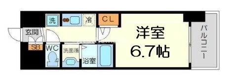 エステムコート新大阪XIVアイシーの間取り写真