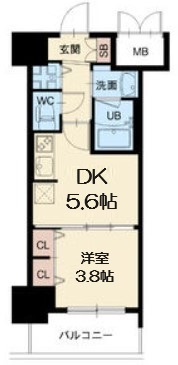 ラクラス本町東の間取り写真