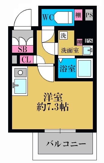 エイペックス松屋町ヴァンデュールの間取り写真
