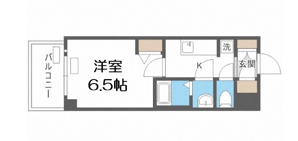プレサンス谷町九丁目ディセオの間取り写真
