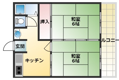 松井マンション1号棟の間取り写真