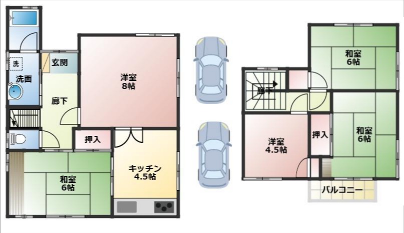 橿原市西池尻町戸建の間取り写真