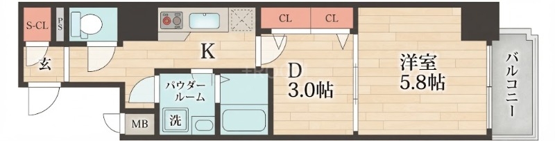 レジュールアッシュ松屋町ummの間取り写真