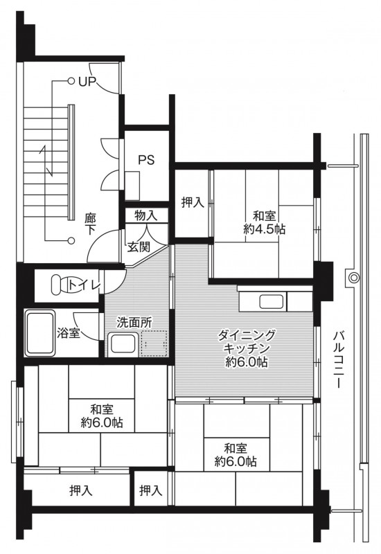 ビレッジハウス足利朝倉2号棟の間取り写真