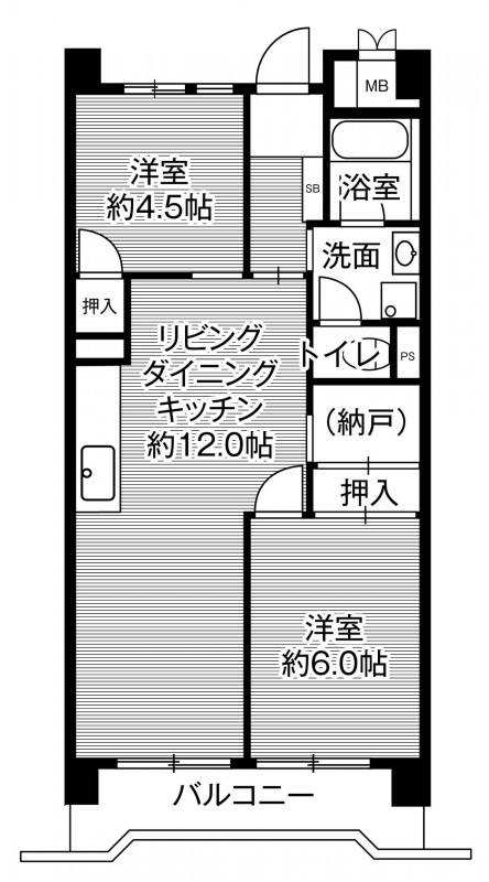 ビレッジハウス港島タワー1号棟の間取り写真