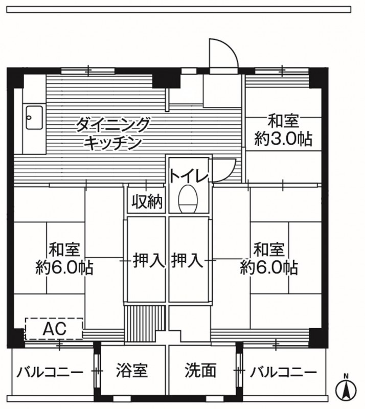 ビレッジハウス江戸川台4号棟の間取り写真