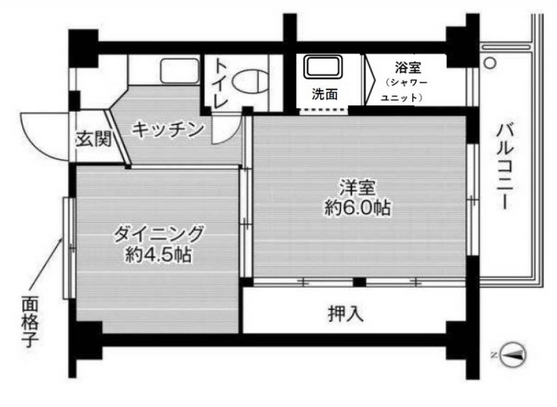 ビレッジハウス高田1号棟の間取り写真