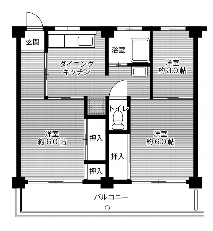 ビレッジハウス湯山5号棟の間取り写真