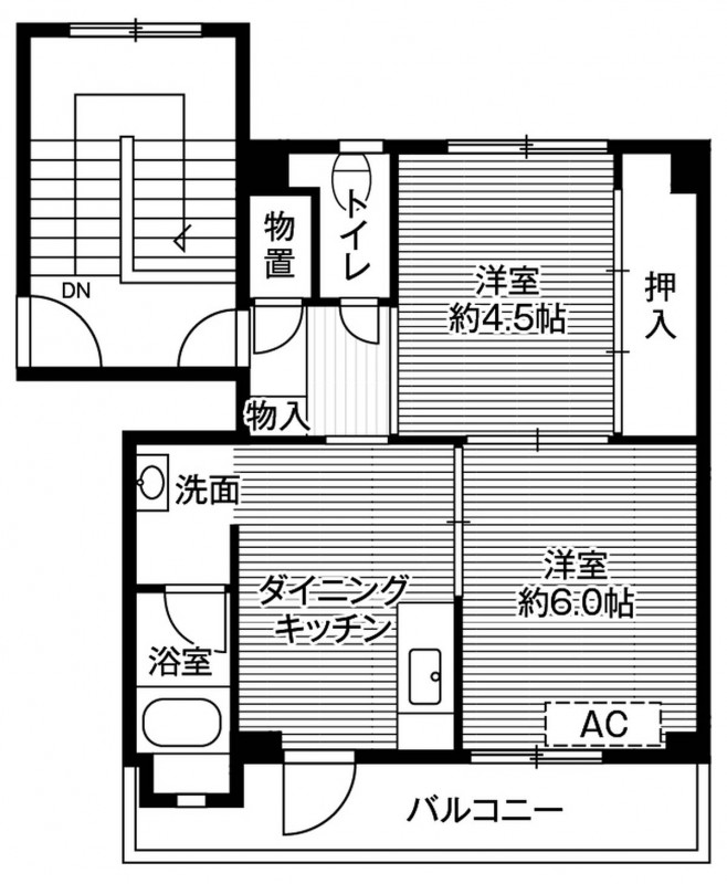 ビレッジハウス富山南2号棟の間取り写真