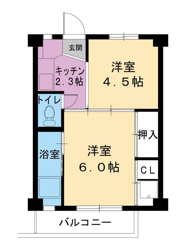 ビレッジハウス柳田2号棟の間取り写真