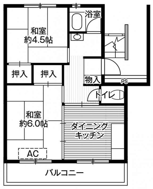 ビレッジハウス台宿2号棟の間取り写真