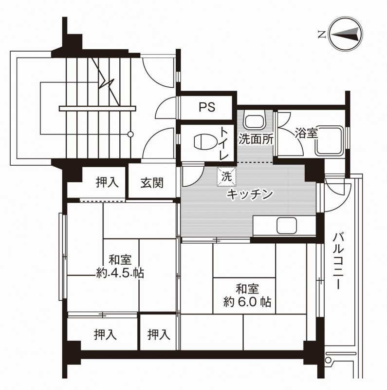 ビレッジハウス福光1号棟の間取り写真