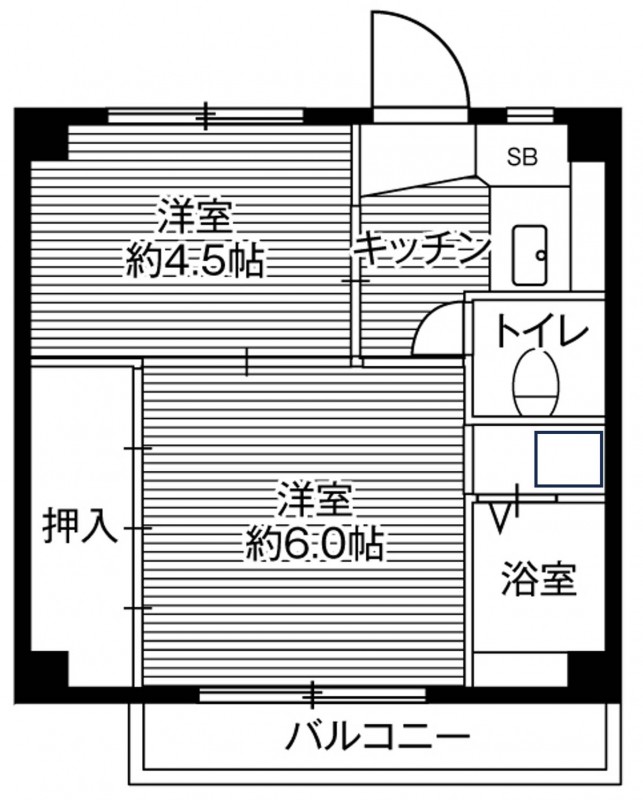 ビレッジハウス市原1号棟の間取り写真