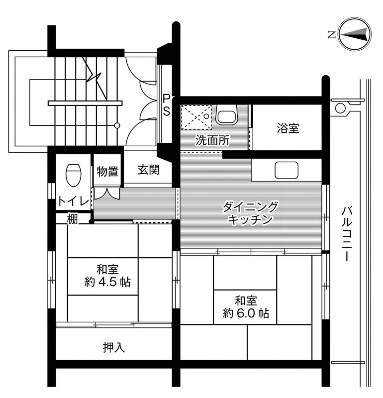 ビレッジハウス成田4号棟の間取り写真