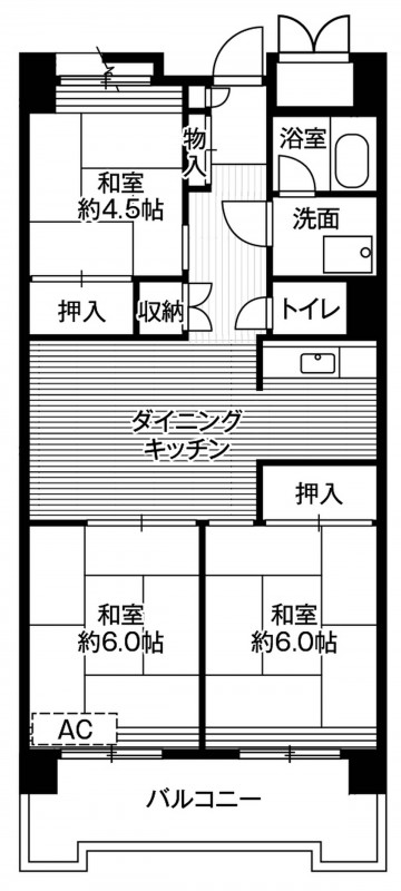 ビレッジハウス品川八潮タワー1号棟の間取り写真