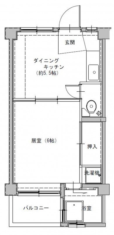 ビレッジハウス葛ノ葉8号棟の間取り写真