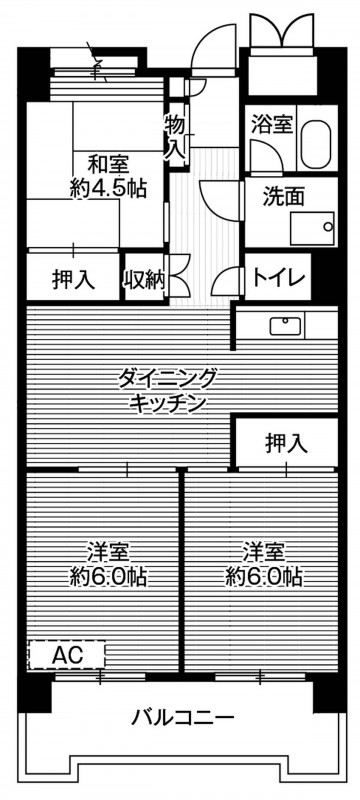 ビレッジハウス品川八潮タワー1号棟の間取り写真