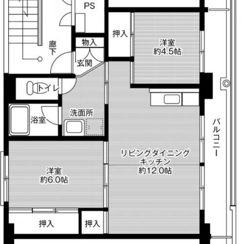 ビレッジハウス若葉1号棟の間取り写真