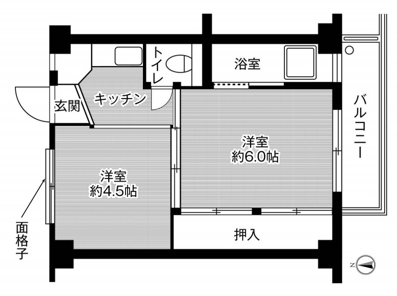 ビレッジハウス根上2号棟の間取り写真