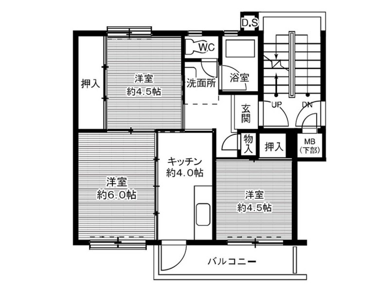 ビレッジハウス笹川13号棟の間取り写真