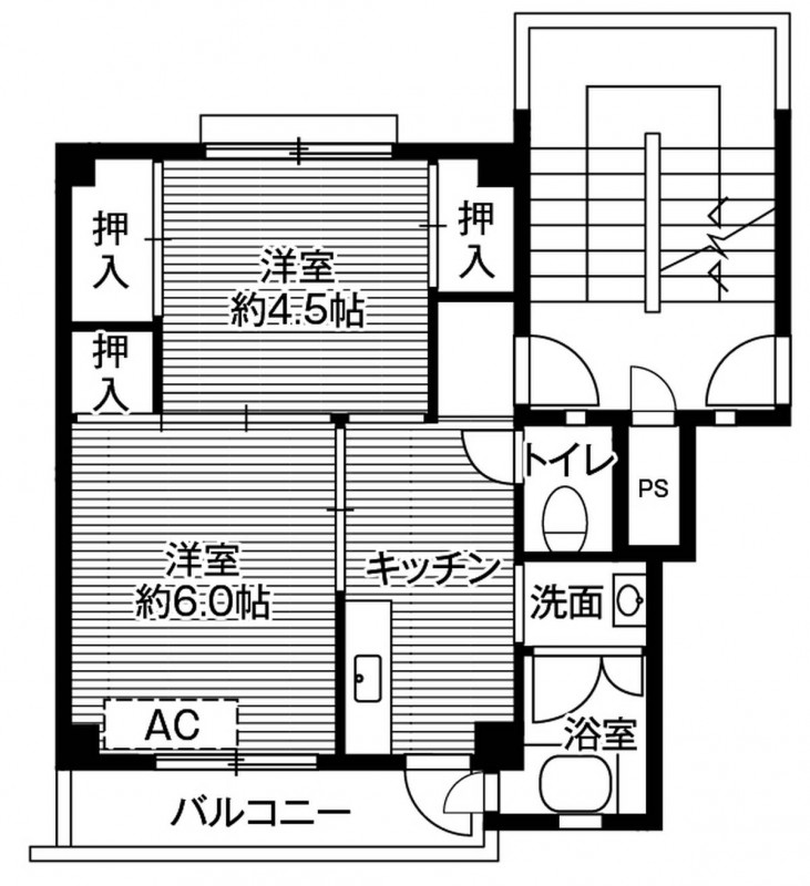 ビレッジハウス北茨城2号棟の間取り写真