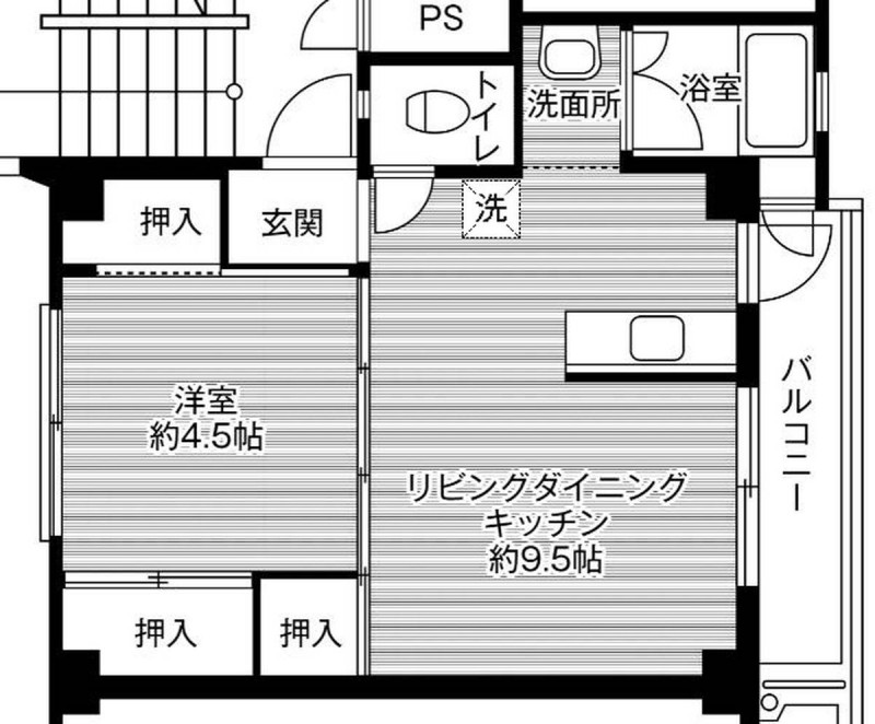 ビレッジハウス曽大根2号棟の間取り写真