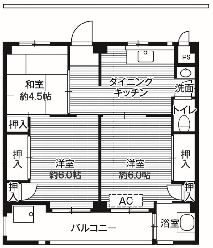 ビレッジハウス栗ヶ沢5号棟の間取り写真