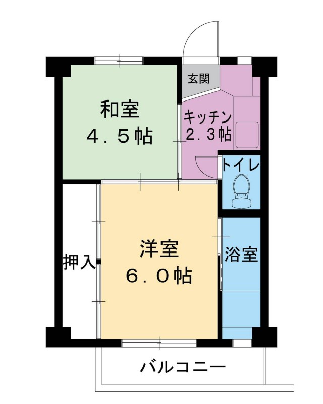 ビレッジハウス仁井田1号棟の間取り写真