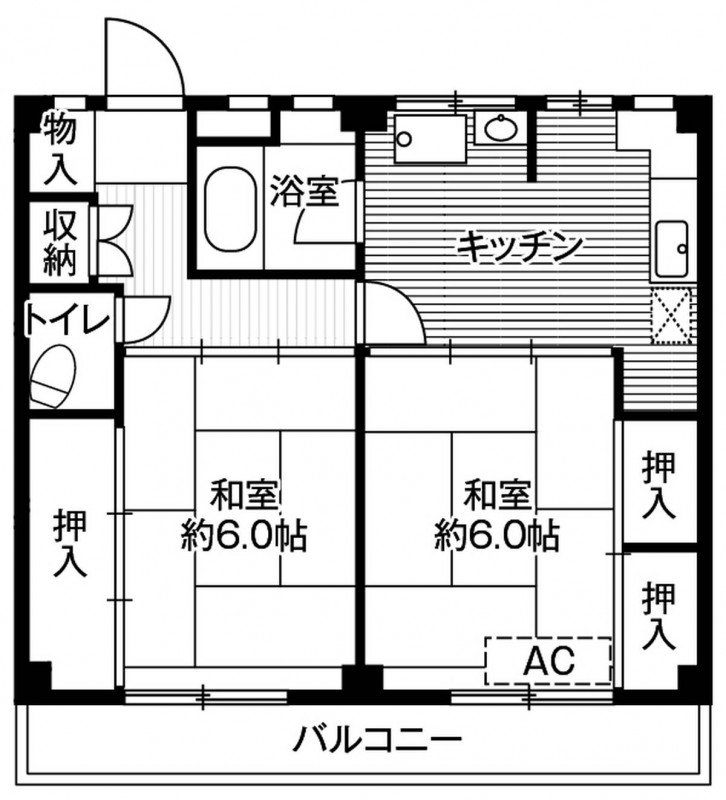ビレッジハウス根岸2号棟の間取り写真