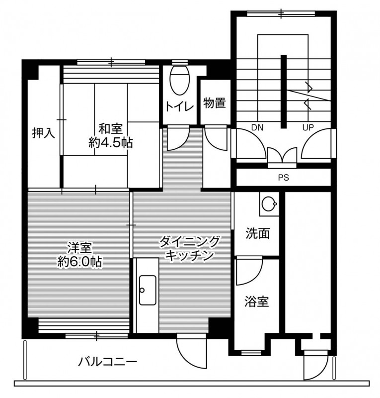 ビレッジハウス湖山2号棟の間取り写真