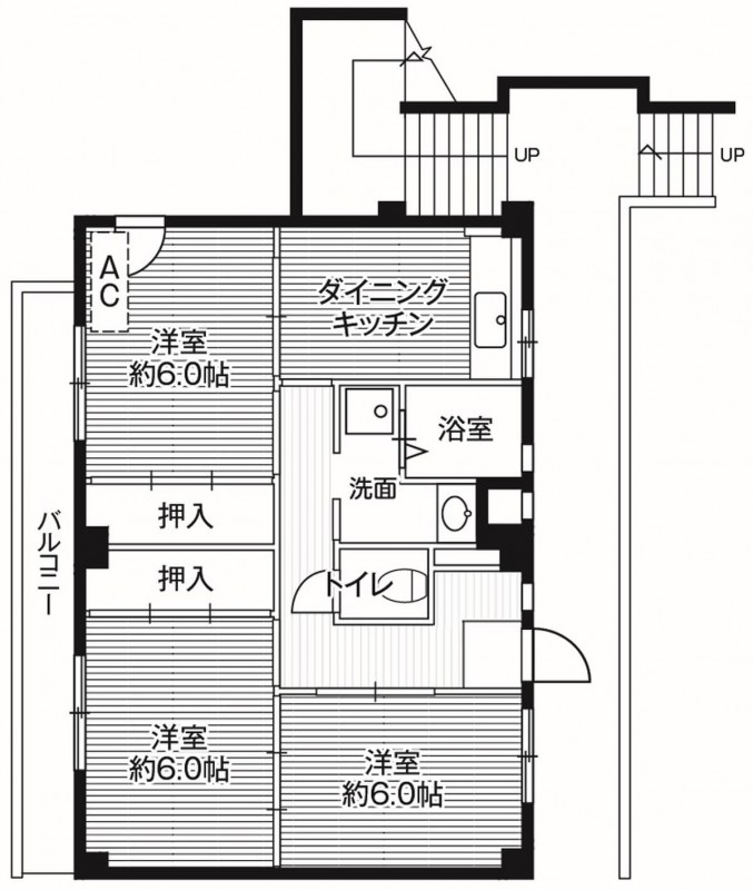 ビレッジハウス日立1号棟の間取り写真