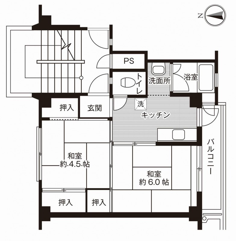 ビレッジハウス田布施1号棟の間取り写真
