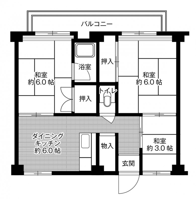 ビレッジハウス常吉1号棟の間取り写真