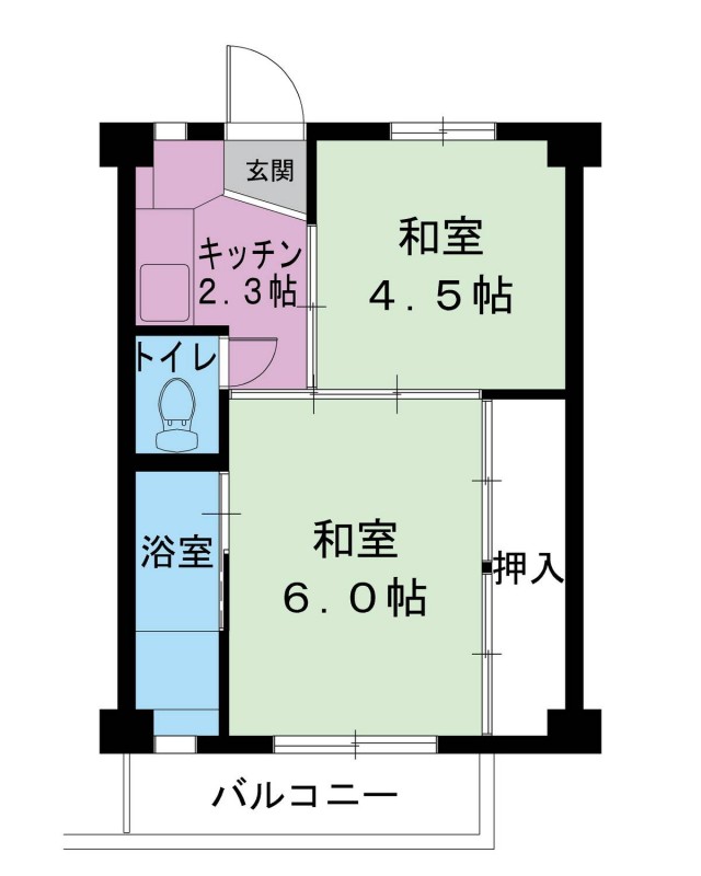 ビレッジハウス稲葉郷1号棟の間取り写真