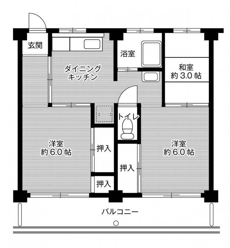 ビレッジハウス富木島5号棟の間取り写真