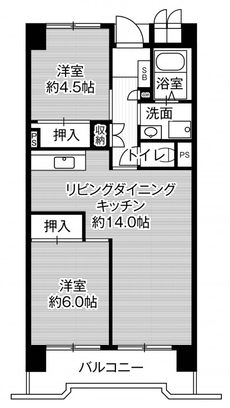 ビレッジハウス笠寺タワー1号棟の間取り写真