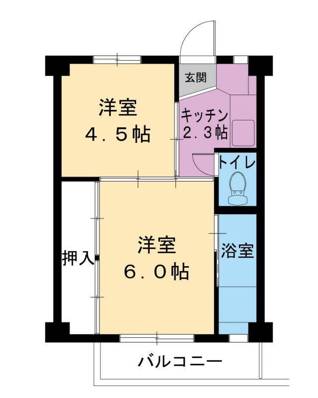ビレッジハウス新井田3号棟の間取り写真
