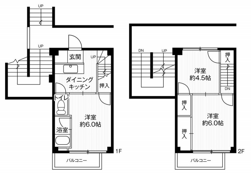 ビレッジハウス鈴蘭台1号棟の間取り写真