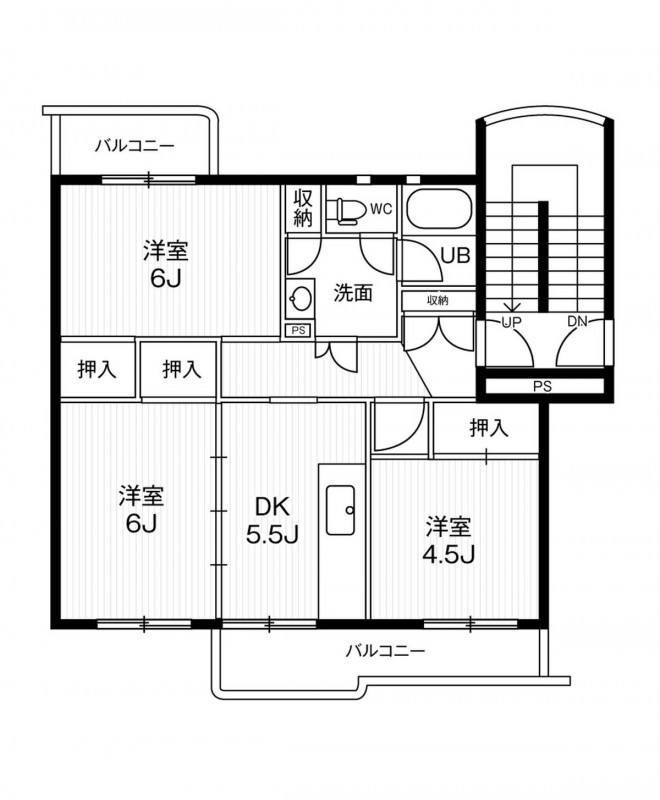 ビレッジハウス井之口6号棟の間取り写真