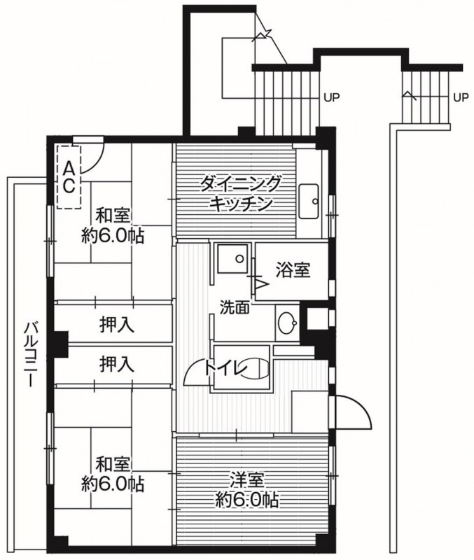 ビレッジハウス上木戸2号棟の間取り写真
