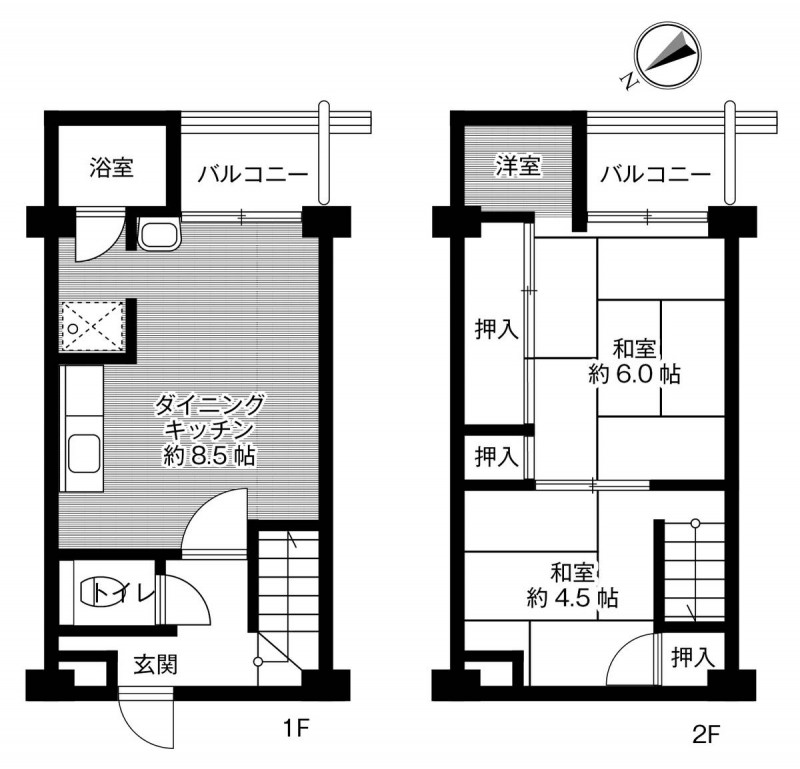ビレッジハウス加賀田 2号棟の間取り写真